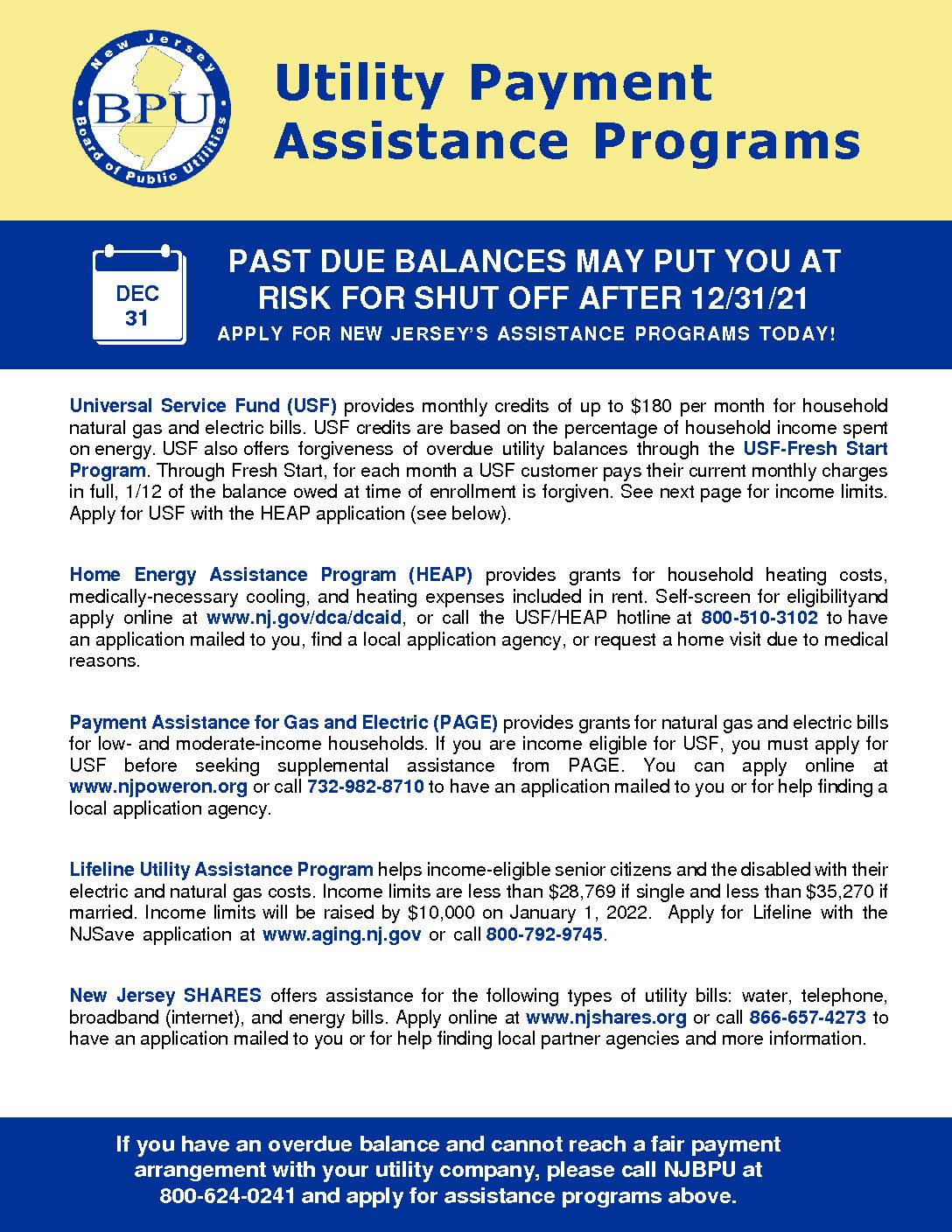 Utility Payment Assistance