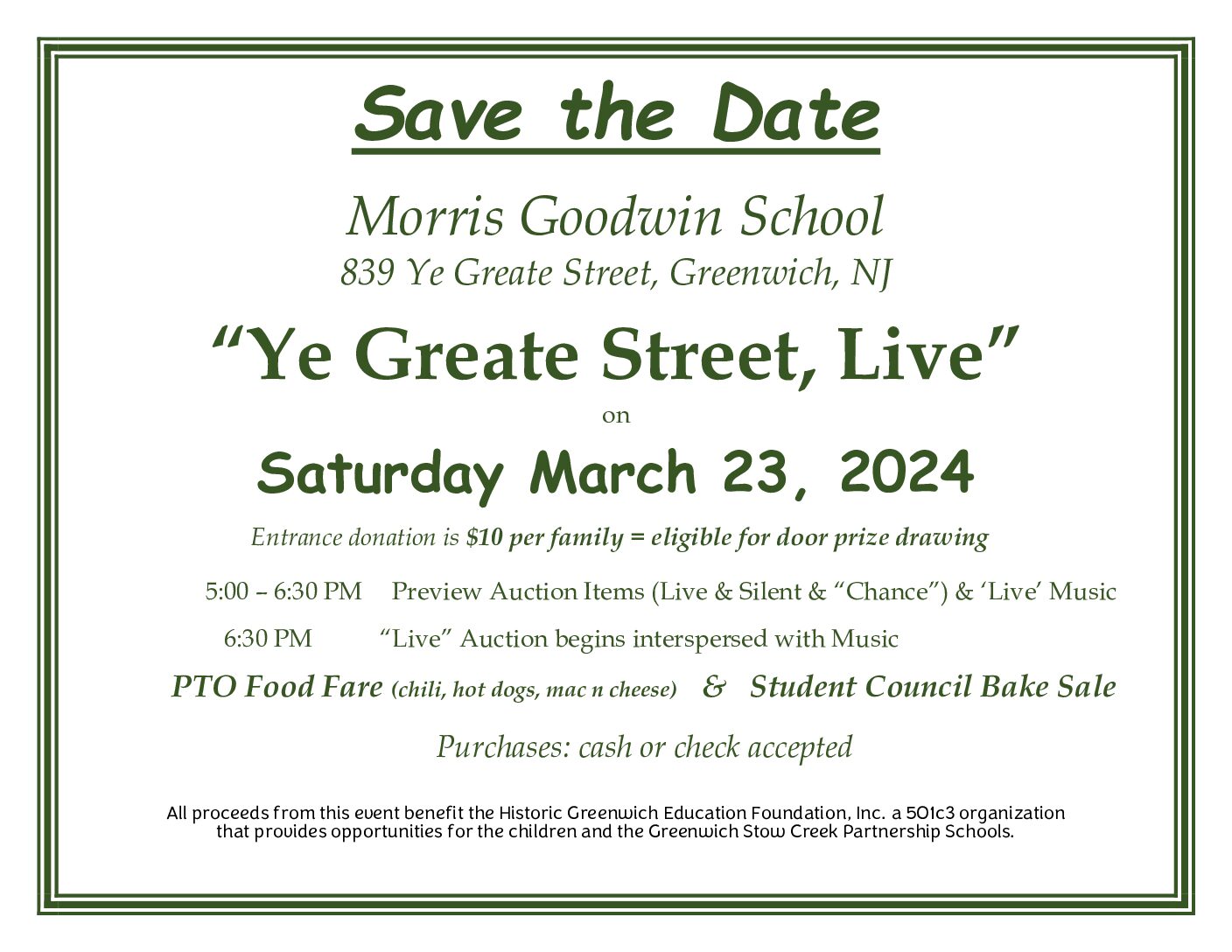 Auction Items – Ye Greate Street Live